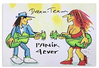 Kino-Poster Dream Team Panik 4ever Leinwanddruck für Wohnzimmer, Schlafzimmer, Dekor-Poster, 75 x 50 cm