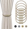 Dalababa 6 Stück Magnetische Vorhang Raffhalter, Gardinenhalter Raffhalter für Vorhänge, Vorhangschnalle Vorhang Halter Zubehör für Haus Dekoration, Beige