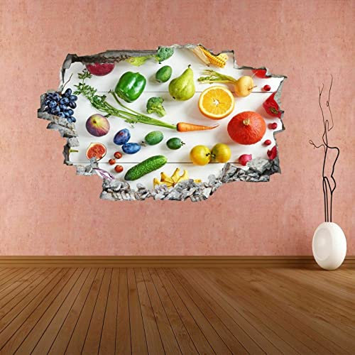 Frisches Obst Gemüse Wandaufkleber Wandtattoo Home Office Shop Decor CH3