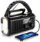 Radio d'urgence, 10 000 mAh/37 000 mWh, radio météo NOAA, radio solaire à manivelle avec AM/FM, lampe de poche et lampe de lecture, batterie rechargeable, alarme SOS, chargeur de téléphone portable