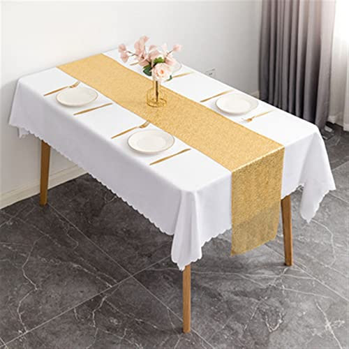 Chemin de Table Chemin de Table à Paillettes Or Rose Or for fête Nappe Mariages décoration chemins de Table for noël Maison Restaurant Chemin de Table (Color : Gold, Size : 30 * 180cm)
