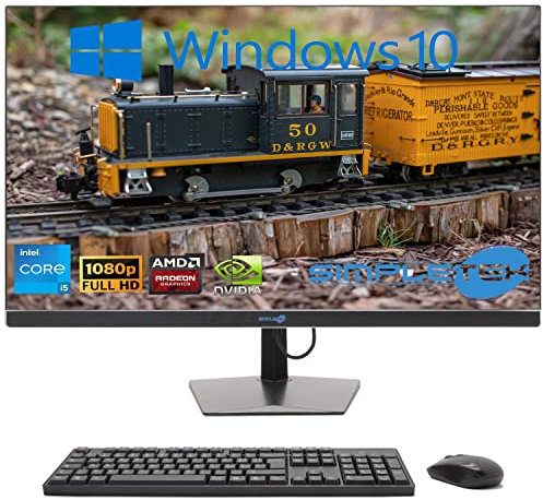 SIMPLETEK - All-in-One 27 Display Curved Windows 10 | Core i5 12°Gen | Grafikkarte GTX1650 4GB | 64GB DDR4 RAM 4TB | Arbeit, Gaming