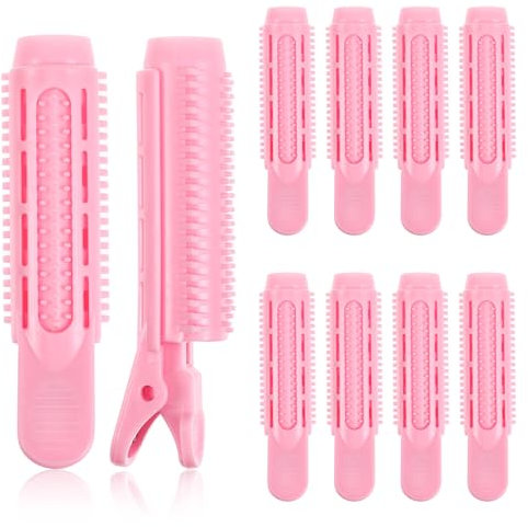 Lurrose Pony Haarspange 10 Stück Lockenwickler Koreanisches Haarzubehör Voluminöse Haarwurzelklammer Kunststoff-Haarspangen Flauschiger Lockenwickler Bilindo Lockenwickler Pony-Walze