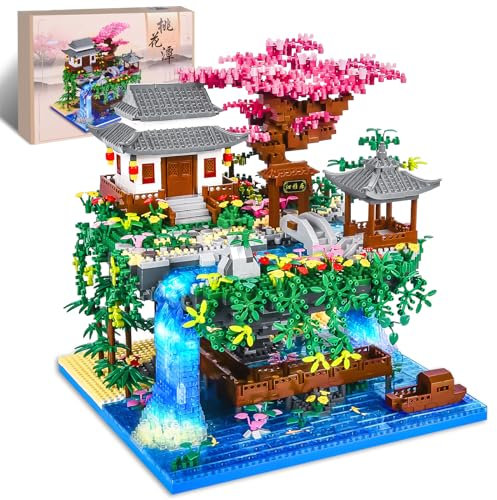 FORMIZON 3320pièces Mini Blocs de Construction, Bricolage Modèle avec LED Lumière, Creative STEM Toys Model Architecture Set Jardin Plantes, Micro Blocks Cadeau de Noël pour Adultes