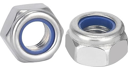 Drenky Dadi Esagonali di Bloccaggio M4,25 Pezzi Dadi Autobloccanti in Acciaio Inossidabile A2 V2A DIN 985 Controdado Standard con Anello in Nylon per Viti, Bulloni e Barre Filettate