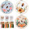 Realjoy Stickerei Set Anfänger,2024 Neu Bienen-Stickerei-Set mit Blumenmuster Kreuzstich-Kit Starter Tools Kit mit Kunststoff-Stickrahmen, Farbfäden und Werkzeuge, für DIY Kunst, Handwerk, Sticken.