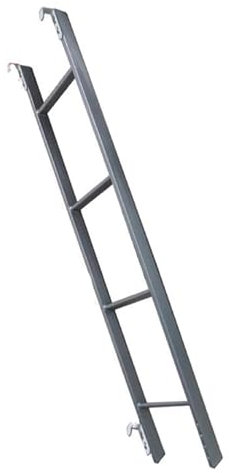 Hochbettleiter Holzleiter mit Verstellbarem Haken, 116/130/140 cm Sicherheitsausgangsleiter Leiter für RV/Loft, Wohnheiminnenraum Non -Slip -Geländerleiter (Color : Silver, Size : 140cm/55in)