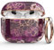 wenew Case Cover kompatibel mit Apple Airpods 3, Hard Case Cover mit süßen Mustern und Schlüsselanhänger für Mädchen, Kinder, Frauen, Männer (Goldenes Lila)