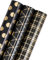 RUSPEPA Geschenkpapierrolle – Mini-Rolle – 3 Rollen – 43,2 cm x 3,05 m pro Rolle – Metallic-Schwarz-Gold-Geometrie-Design für Hochzeit, Urlaub, Party, Babyparty