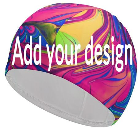 Cuffia Da Nuoto Personalizzata Con Foto Per Unisex - Cuffia Da Nuoto Classica,Comoda,Morbida Ed Elastica Con Il Tuo Testo/Logo,Versione Grande,Cuffia Da Sub Elastica Per Capelli Lunghi E Capelli Corti