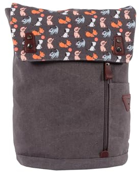 Biggdesign Vintage Laptop-Rucksack für Damen, wasserdichte Arbeitstasche mit Laptopfach, Reiserucksack, Schulcomputer-Rucksack, 15-Zoll-Laptop und Notebook, Anti-Diebstahl