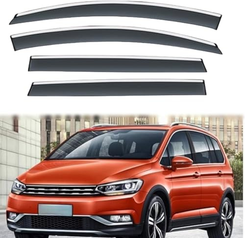 ZHANGJF Windabweiser Für VW Touran L 2016-2021,Windabweiser Regenabweiser Windschutz Schwarz Auto Frontscheibe Sonnendach Wetterleiste
