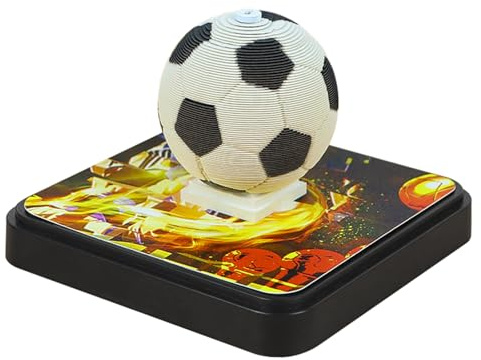 Toutrop 3D-Kalender 2025, kreativer Schreibtisch-Zeitmess-Kalender, 3D-Kunst-Memo-Block, DIY-Schnitz-Notizblock, Papierschnitzerei, Skulptur, Geschenk für Schule, Zuhause, Büro, Fußball