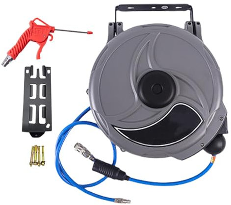 Tubo per compressore d'aria, tamburo telescopico industriale, compressore d'aria da officina, tamburi telescopici di grado industriale e funzionalità di riavvolgimento automatico, adatto per l'uso in