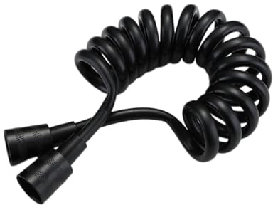 Manguera de Ducha Telescópica Elástica para Baño y Hotel, 1,5 m, Color Negro