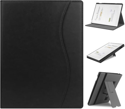 HoYiXi Étui pour 11.8” Remarkable Paper Pro (2024 Released) – avec Support Pliable et Poche pour Stylo, Remarkable Paper Pro with 11.8” Color Display Tablette Cover Case, Auto Sleep/Wake-Noir
