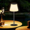 Licmic Solar Tischlampe Outdoor lampe akku led Solar tischleuchte kabellos Tischlampe Dimmbar Warmweiß+RGB Solartischlampen mit Lichtsensor Solarlampen für Innen/Außen、Garten、Terrasse.