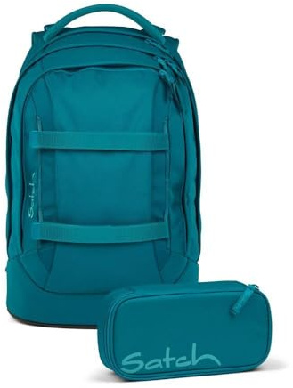 Satch pack Schulrucksack Set 2tlg. inkl. Schlamperbox (Deep Petrol)