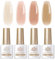 Born Pretty UV Nagellack Jelly Weiß Nude Gelb Braun - Gel Nagellack UV Natur Kristall Transparent UV Lack Kaffee Custard Serie Maniküre und Nagelkunst DIY zu Hause