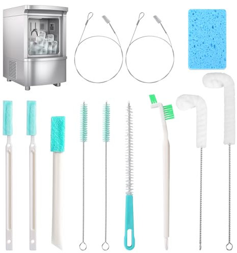 Gosknor 12pcs Ice Maker Cleaning Brush Set, Multifunctional Ice Machine Cleaning Tools Water Cooler Cleaner Kit Home Kitchen Utility Tools