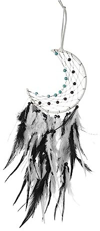 Cabilock Mond Feder Wanddekoration Einzigartiger Hängender Anhänger für Schlafzimmer Wohnzimmer in Mondform mit Feiner Verarbeitung