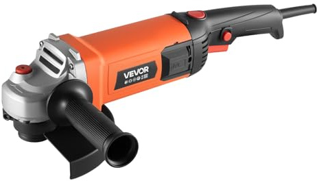 VEVOR Angle Grinder, 7 Electric Grinder Power Tool, 13Amps 8500RPM High-Speed Corded Angle Grinders with 270° Adjustable Dust Guard for Metal Grinding, Cutting, Rust Removal (Disc Not Included)