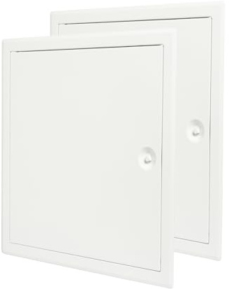 Proxinova Metal Access Panel 400x400 mm (2 Pack) for Outdoor and Indoor, Steel Access Panel for Inspection Hatch, Fuse Box Cover Cabinet, Wall and Ceiling, Conceals Wires, Fits Flush to Surfaces