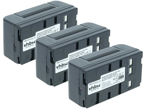 vhbw 3X Akku kompatibel mit Panasonic NV-MS70, NV-G3A, NV-G303, NV-M810PX, NV-M810, NV-G3, NV-G220, NV-G202A Kamera (4000 mAh, 6 V, NiMH)