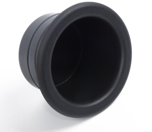 Lot de 4 porte-gobelets encastrés en plastique pour camping-car, voiture, bateau et remorque - Porte-gobelet noir pour bouteilles, tasses à eau et petits articles