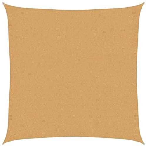 Voile d’ombrage HDPE 160 g/m², carrée, Sable, 2 x 2 m