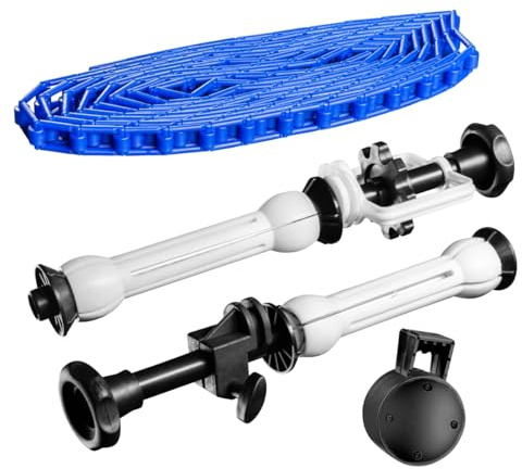 Walimex Hintergrundexpan mit Kette und Gewicht 320 x 130 x 85 mm, Farbe blau, für Pappkerne 45-78 mm, max. Traglast 6 kg