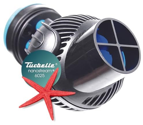 TUNZE Strömungspumpe Turbelle nanostream 6025 I Pumpe mit 2800l/h Stömungsleistung I Propellerpumpe mit Magnet Holder & Silence Klemme bis 15mm Glasstärke I Wasserpumpe für Aquarien