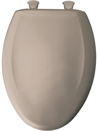 Bemis 1200SLOWT 068 Slow Sta-Tite Elongated Closed Front Toilet Seat, Fawn Beige