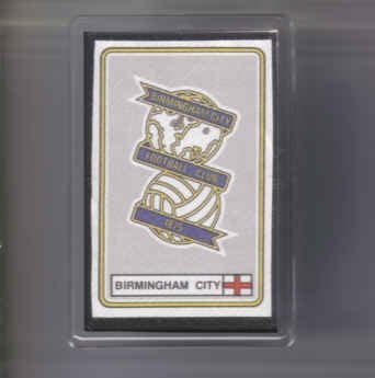 Birmingham City FC Panini 79 silk football badge sticker fridge magnet