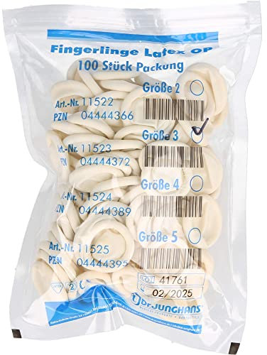 FINGERLING OP Latex Gr.3 gerollt 100 St