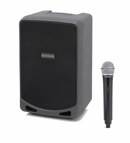 Samson Expedition XP106w 100 Watt Rechargeable Bluetooth Speaker with Wireless Handheld Microphone, Black