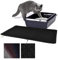 matrasa Vorleger aus PVC für Katzentoiletten - Katzenklo Fußmatte für Katzen 40 x 60 cm (Schwarz)