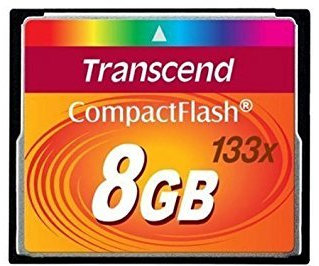 Transcend 8GB CompactFlash Memory Card 133x (TS8GCF133) Size: 8 GB, Model: TS8GCF133, Gadget & Electronics Store