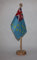 Buddel-Bini Tuvalu Tischflagge 15x25 cm in Profiqualität, mit 42 cm Massivholz - Tischständer