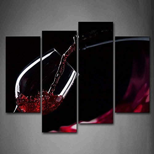 Red Wine In The Glass Wall Art Painting The Picture Print On Canvas Food Pictures For Home Decor Decoration Gift