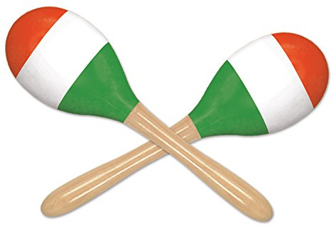 Beistle Red, White & Green Maracas