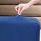 Family Bedding Kingsize Fitted Bed Sheet - Deep Pocket Soft Jersey 100% Cotton 4 Way Stretch Navy Bedding - Shrinkage and Fade Resistant. (King (160x200cm), Navy Blue).