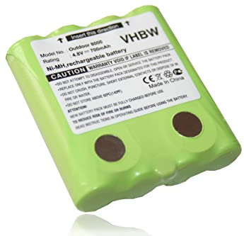 vhbw 1x Akku kompatibel mit DeTeWe Outdoor PMR8000, PMR 8000, 8000 Funkgerät, Walkie Talkie (700 mAh, 4,8 V, NiMH)