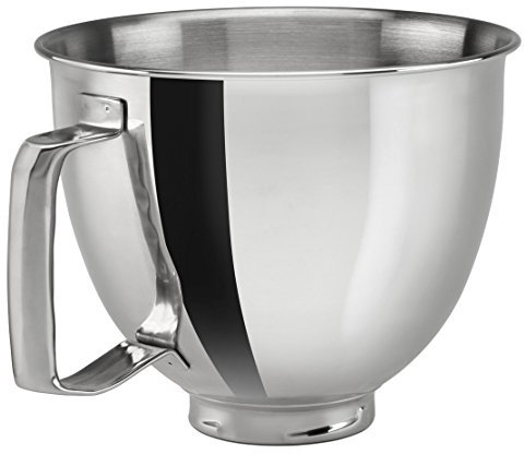 KitchenAid 5KSM35SSFP - Cuenco pulido con mango para mini batidora de pie, 3,3 litros