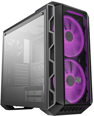 Cooler Master MasterCase H500 ARGB Airflow ATX Mid-Tower, Mesh or Transparent Front Panel Option, Dual 200mm Customizable ARGB Fans, and Tempered Glass (MCM-H500-IGNN-S01)