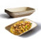 Eco-Friendly Disposable Plate Tray Made from Palm Leafs - 23cm x 16 cm x 3.5 cm Plate/Tray, Sturdy, Stylish Ideal for Mains, Burgers, Fish and Chips, Salads (50)