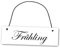 Homeyourself Metallschild Frühling 25 x 8 cm aus Alu Verbund (Alu, Kunststoff) für In- und Outdoor Deko Schild Dekoschild Wandschild außen und innen