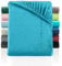 BaSaTex Cashmere Touch Plüsch Premium Spannbettlaken - SUPER Soft Flauschiges Winter Spannbetttuch Nicky Teddy - wärmendes Bettlaken | 140x200-160x200 cm | Farbe: Petrol