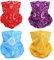 SMEHCF 4 Cajou Fleur Bandeau Bandana Cagoule Demi Masque Bouclier Tête Cheveux Écharpe Cache-Cou Chapeau Polyvalent Pour Femmes Hommes Respirant Réutilisable Lavable Rouge Violet Bleu Jaune