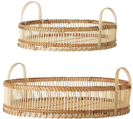 Bloomingville Tablett Tray, Natur, Bambus, 2er Set